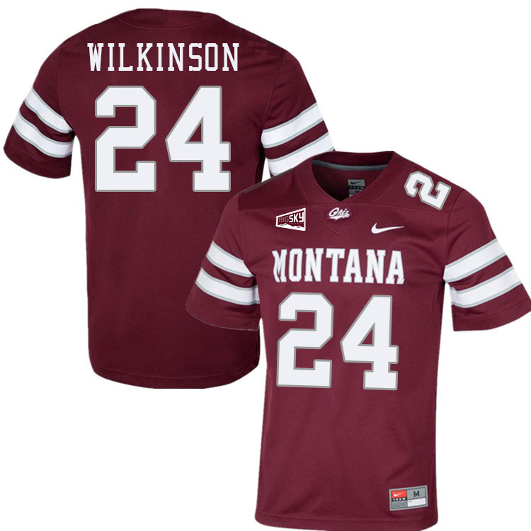 Montana Grizzlies #24 Diezel Wilkinson College Football Jerseys,Uniforms Stitched Sale-Maroon